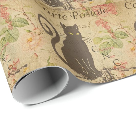 Französische Postkartenverpackungspapier Geschenkpapier (Rolleneckpunkt)