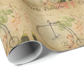 Französische Postkartenverpackungspapier Geschenkpapier (Rolleneckpunkt)