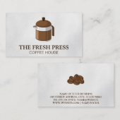 Französische Presse | Coffee Visitenkarte (Vorne/Hinten)