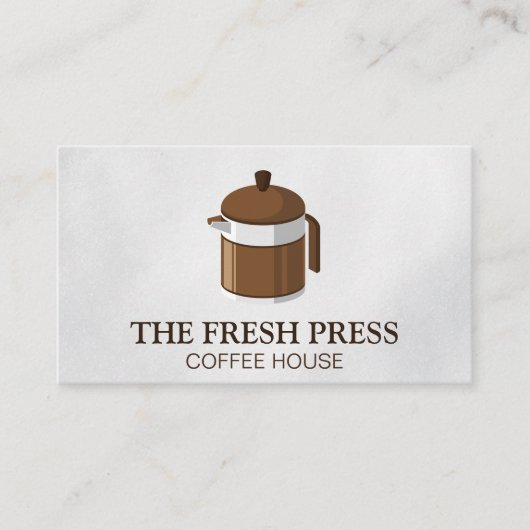 Französische Presse | Coffee Visitenkarte (Vorderseite)