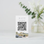 Französische Provence-Weingut-Hochzeit QR-Code-RSV Begleitkarte (Stehend Vorderseite)