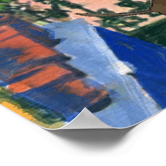 Französische Quarter Balcony Dackel 2 Poster (Ecke)