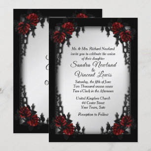 Französische Quarter Goth Hochzeit Einladung