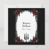 Französische Quarter Goth Thema Hochzeit Einladung (Rückseite)