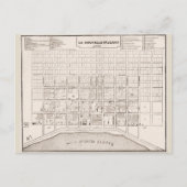 Französische Quarter MAP 1735 Postkarte (Vorderseite)