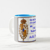 Französische Quarter Tile Murals, Text hinzufügen Zweifarbige Tasse (Vorderseite Links)