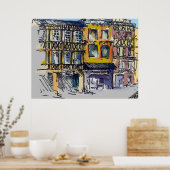 Französische Quarterstraße Poster (Küche)