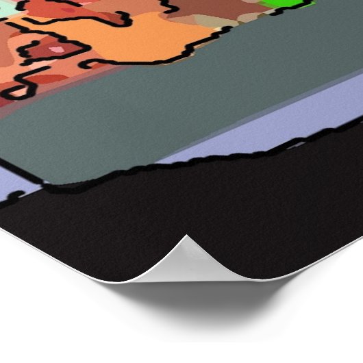 Französische Quarterstraße Poster (Ecke)