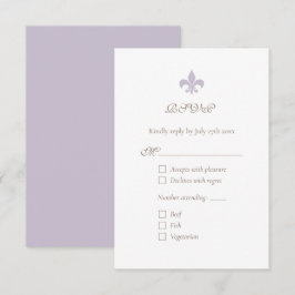 Französische Regency Lila Lilie Chic RSVP Karte