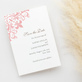 Französische Regency Pink Lilie Pattern Wedding Save The Date