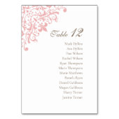 Französische Regency Pink Lilie Pattern Wedding Tischnummer (Rückseite)