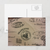 Französische Reisestempel Postkarte (Vorne/Hinten)