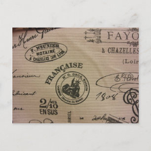 Französische Reisestempel Postkarte