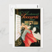 Französische Restaurants Vintage Küche Postkarte (Vorne/Hinten)