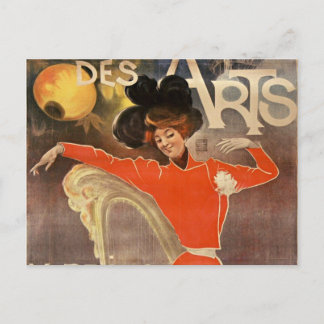 Französische Retro-Postkarte "Cabaret des Arts" Postkarte