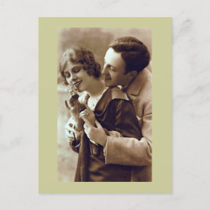 Französische Retro-Romantik-Postkarte Postkarte