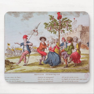 Französische Revolutionäre, die das carmagnole Mousepad