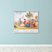 Französische Revolutionäre tanzen Carmagnole Leinwanddruck (Insitu (Holzboden))