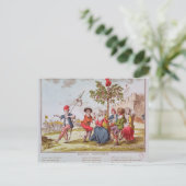 Französische Revolutionäre tanzen Carmagnole Postkarte (Stehend Vorderseite)