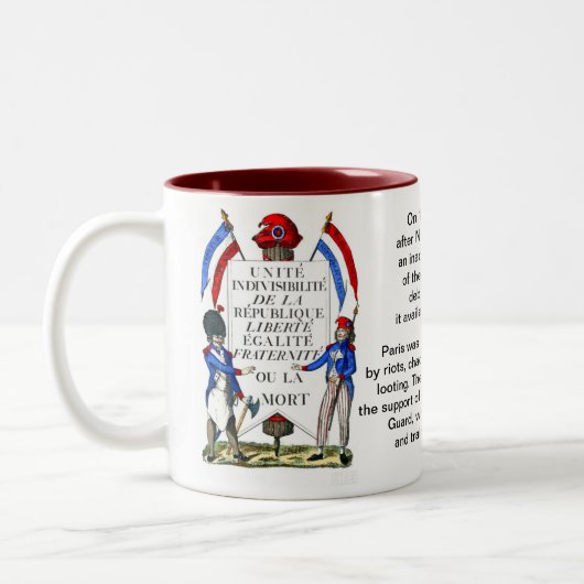 Französische Revolutions-Tasse Zweifarbige Tasse (Links)