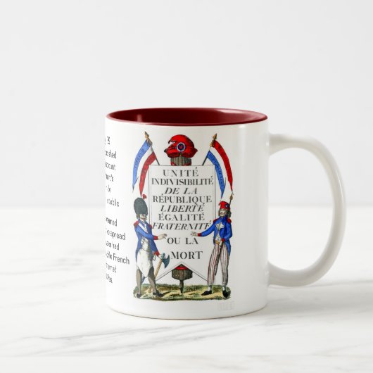 Französische Revolutions-Tasse Zweifarbige Tasse (Rechts)