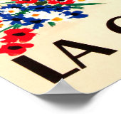 Französische Riviera, Bikini Girl am Strand, Frank Poster (Ecke)