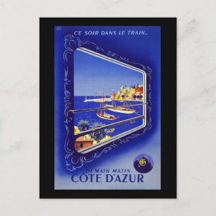 Französische Riviera Côte d'Azur Postkarte