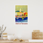 Französische Riviera, Frankreich, Malerei, Kunst, Poster (Küche)