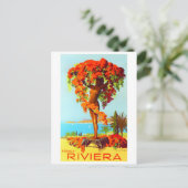 Französische Riviera Frankreich Vintage-Reise Postkarte (Stehend Vorderseite)