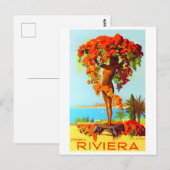Französische Riviera Frankreich Vintage-Reise Postkarte (Vorne/Hinten)