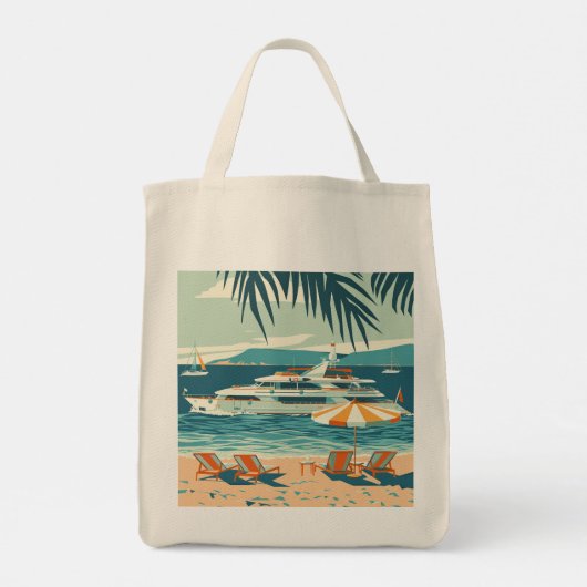 Französische Riviera: Iconische Ziele Tragetasche (Rückseite)
