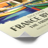 Französische Riviera nach Reiseplakat Poster (Ecke)