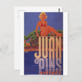 Französische Riviera Postcard Juan Les Buttons Ant Postkarte (Vorne/Hinten)
