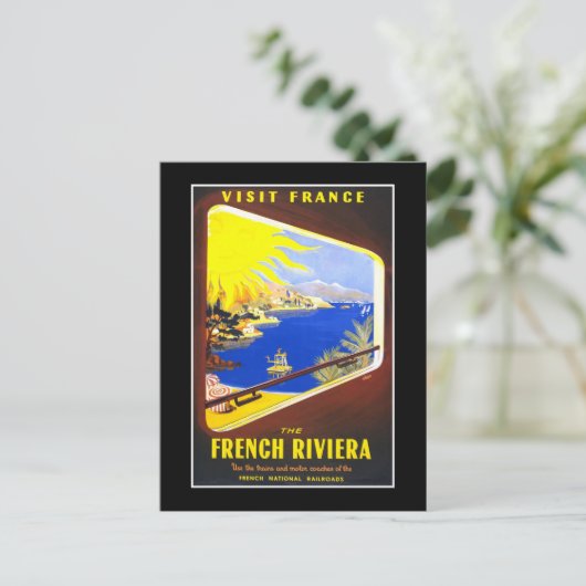 Französische Riviera Postkarte (Stehend Vorderseite)