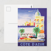 Französische Riviera Postkarte (Vorne/Hinten)