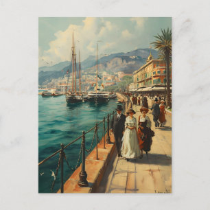 Französische Riviera Promenade: Vintage Postkarte