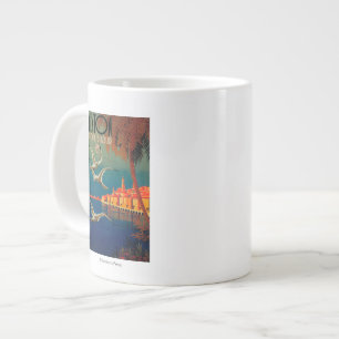 Französische Riviera Reiseplakat # 1 Jumbo-Tasse