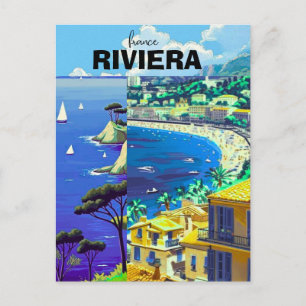 FRANZÖSISCHE RIVIERA Save the Date Vorlage, Wasser Postkarte