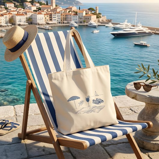 Französische Riviera-Tasche Jumbo Stoffbeutel