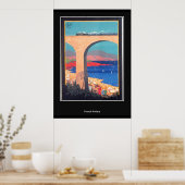 Französische Riviera Vintag Retro Print Poster (Küche)