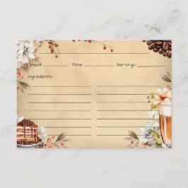 Französische Roastrezeptkarte Begleitkarte