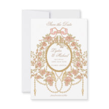 Französische Rococo-Rosen-Monogramm-Hochzeit