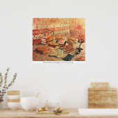 Französische Romane und Glas mit Rose - van Gogh Poster (Küche)