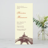 Französische Romantik Eiffel Tower formale Ball pr Einladung (Stehend Vorderseite)