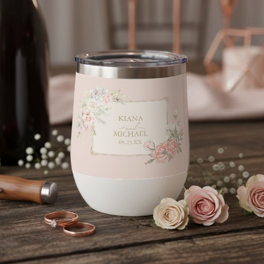 Französische Romantik Hochzeitflorrahmen Blush ID8