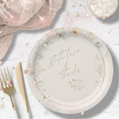 Französische Romantik Hochzeitflorrahmen Blush ID8 Pappteller