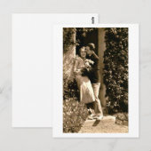 Französische Romantische Liebe Kiss Vintag Postkarte (Vorne/Hinten)