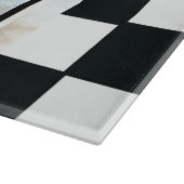 Französische Rooster-Glasschneidplatte Schneidebrett (Ecke)