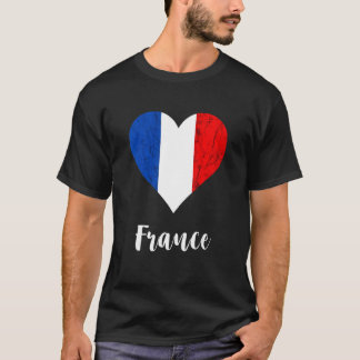 Französische Roots Herz Französischer Priester Fla T-Shirt