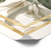 Französische Rosa und Goldfloralpeony Elegante Hoc Poster (Ecke)